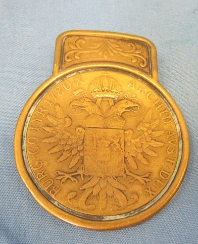  Austrian 19th Century Maria Theresa Brass Paper or Money Clip — image 3