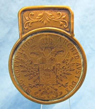  Austrian 19th Century Maria Theresa Brass Paper or Money Clip — image 4