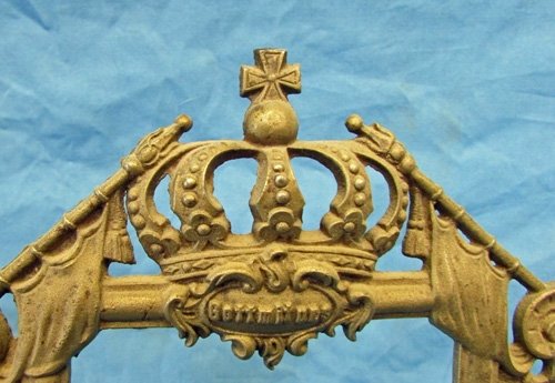  German Imperial Era, Cast Iron Patriotic Picture Frame — image 3