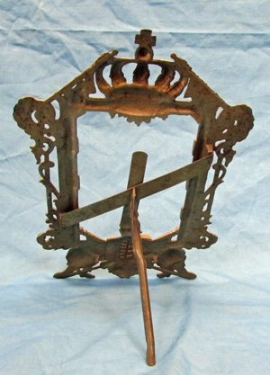  German Imperial Era, Cast Iron Patriotic Picture Frame — image 5