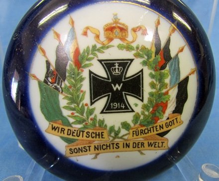  German Imperial Era Porcelain Patriotic Disc — image 3