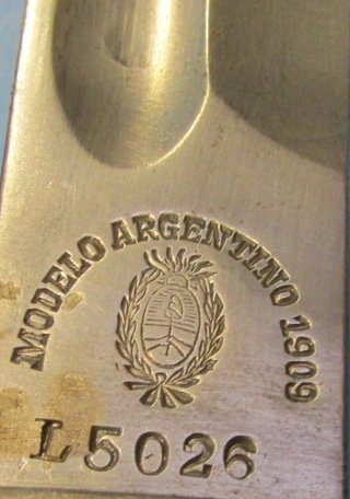  Argentine M1909 Mauser Bayonet, Weyersberg Mfg With Leather Frog — image 4