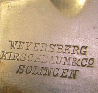  Argentine M1909 Mauser Bayonet, Weyersberg Mfg With Leather Frog — image 5