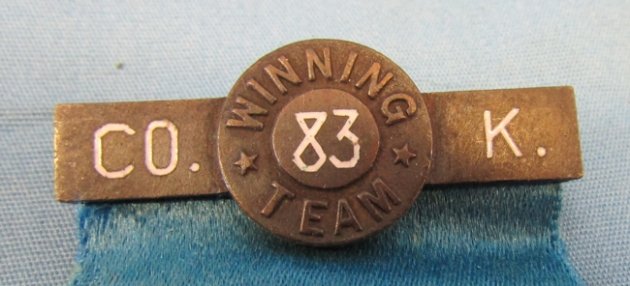  US Indian War Era Connecticut NG 1883 Barbour Match Shooting Medal, Co K, Winning Team — image 3