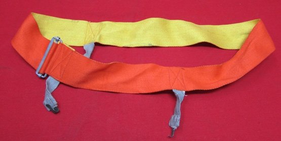 German WWII, Wehrmacht, Steel Helmet Red/Yellow Maneuver Band — image 3