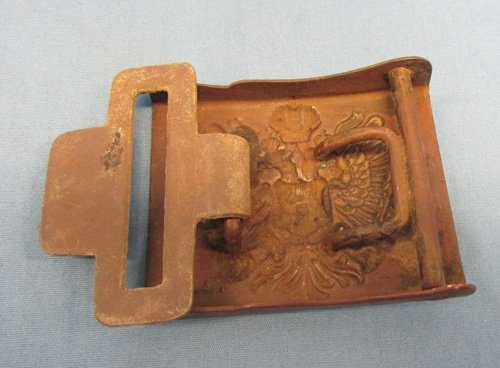  Austrian WWI Brass Enlisted Buckle, Field Recovered, With Keeper — image 3