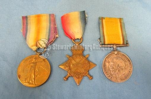  British WWI Medal Trio, Cheshire Rgt, Disembodied 1919 — image 3