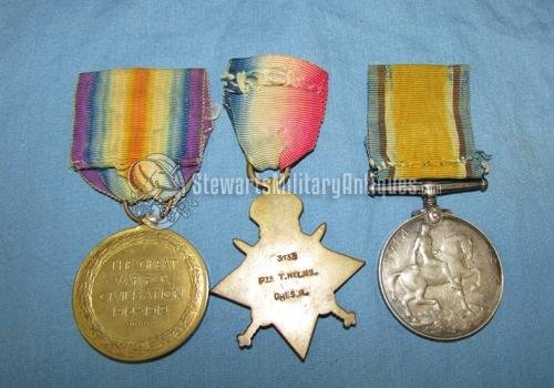  British WWI Medal Trio, Cheshire Rgt, Disembodied 1919 — image 4