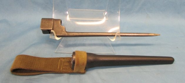  British WWII No.4 MkII Spike Bayonet, US Made Plastic Scabbard — image 4