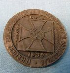 German WWII Tinnie, 1939 Reichskriegerbund Flag Presentation, Murzzuschlag Austria