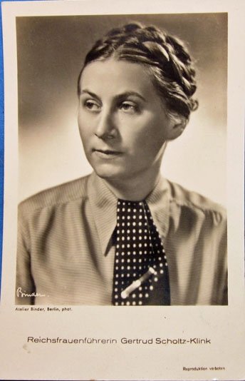 German WWII Postcard, Reichsfrauenfurherin Gertrud Scholtz-Klink — image 2