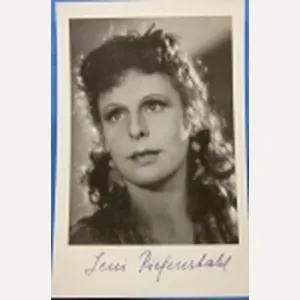 German WWII Postcard, Leni Riefenstahl, Autograph
