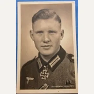 German WWII Postcard, Knights Cross Winner, Brinkforth