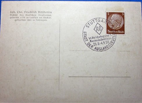 German WWII Postcard, 1938 Auslandsdeutschen Postcard — image 3