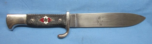 German WWII HJ Knife, Hartkopf Mfg. Transition, Maker & RZM Marked Blade — image 2