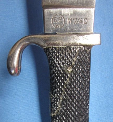 German WWII HJ Knife, Hartkopf Mfg. Transition, Maker & RZM Marked Blade — image 4