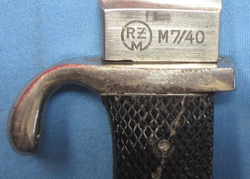 German WWII HJ Knife, Hartkopf Mfg. Transition, Maker & RZM Marked Blade — image 6