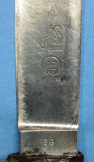 German WWII HJ Knife, Eickhorn Mfg., Motto Blade — image 4