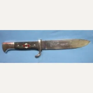 German WWII HJ Knife, Eickhorn Mfg., Motto Blade