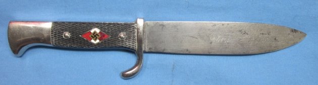 German WWII Hitler Youth Knife, Motto Blade, Ludwid Groten Mfg. — image 2