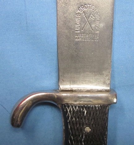 German WWII Hitler Youth Knife, Motto Blade, Ludwid Groten Mfg. — image 3