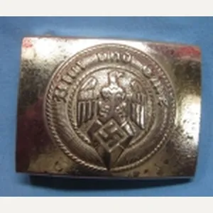 German WWII Hitler Youth Buckle, Stamped Steel, Chrome Finish