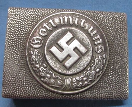 German WWII Police Enlisted Buckle, Two Piece Construction — image 2