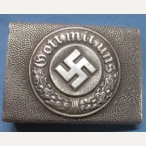 German WWII Police Enlisted Buckle, Two Piece Construction