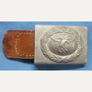 German WWII Luftwaffe Enlisted Aluminum Buckle, Drooptail, OLC 1936
