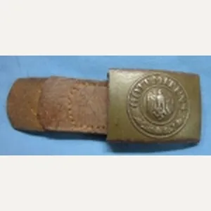 German WWII Heer Enlisted Buckle, Stamped Steel, 1942