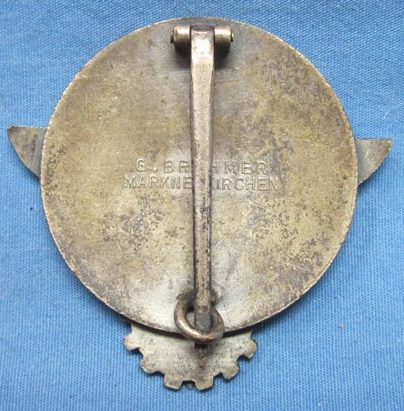 German WWII Hitler Youth Gausieger Badge 1938, Brehmer — image 3