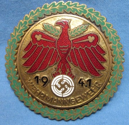 German WWII Wehrmanngewehr Marksmanship Badge 1941, Poellath — image 2