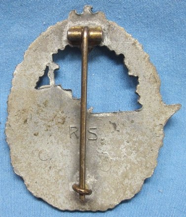 German WWII Kriegsmarine Destroyer Badge, R.S. Maker — image 2