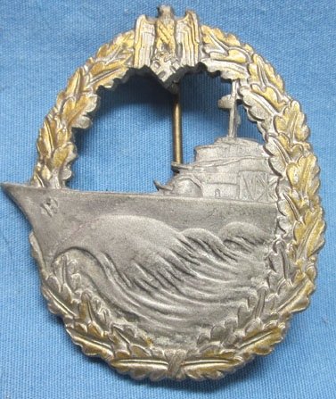 German WWII Kriegsmarine Destroyer Badge, R.S. Maker — image 4