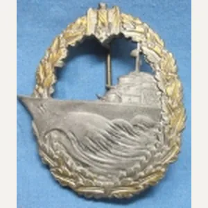 German WWII Kriegsmarine Destroyer Badge, R.S. Maker