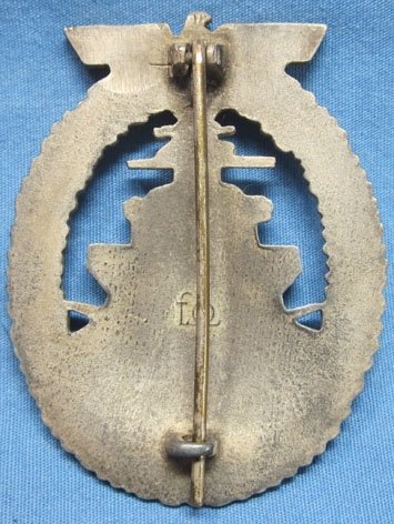 German WWII Kriegsmarine High Seas Fleet Badge, Friedrich Orth Mfg. — image 3