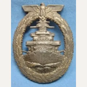 German WWII Kriegsmarine High Seas Fleet Badge, Friedrich Orth Mfg.