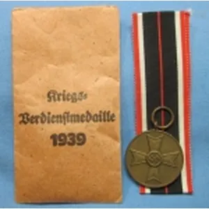 German WWII War Merit Medal & Envelope