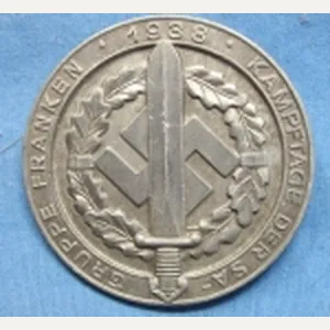 German WWII 1938 SA Sports Competition Tinnie, Gau Franken