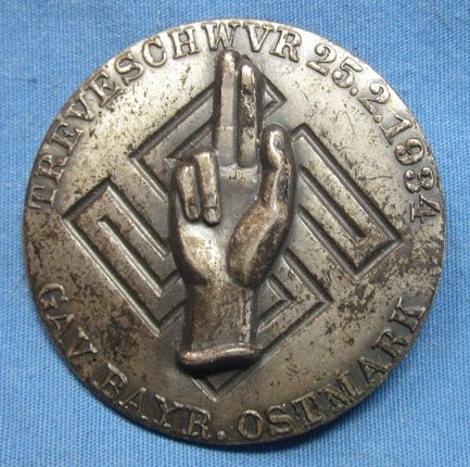 German WWII Swearing In Ceremonial Badge, Bavaria 1934, Maker Marked — image 2