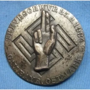 German WWII Swearing In Ceremonial Badge, Bavaria 1934, Maker Marked