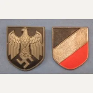 German WWII Heer Tropical Helmet Shields