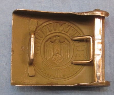 German WWII Heer Enlisted Buckle, Stamped Steel — image 3