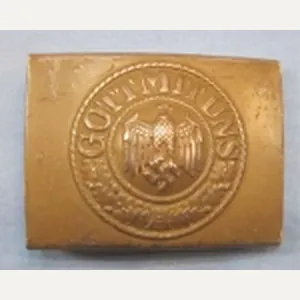 German WWII Heer Enlisted Buckle, Stamped Steel