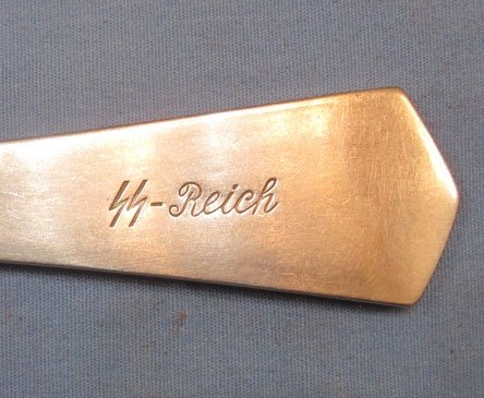 German WWII SS-Reich Messhall Fork, Roneusil Mfg — image 2