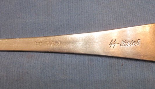 German WWII SS-Reich Messhall Fork, Roneusil Mfg — image 3