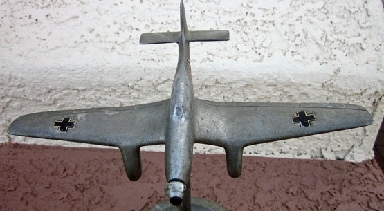 German WWII Ju-87 Stuka Desk Ashtray, Cast Aluminum — image 4