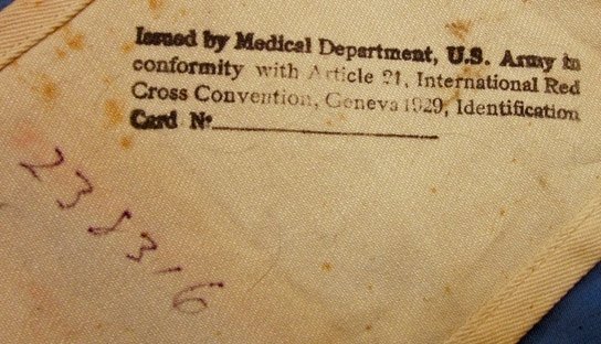 US WWII Army Red Cross Brassard — image 3