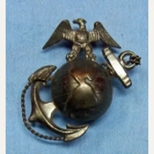 US WWII USMC Officers Service Hat EGA Emblem