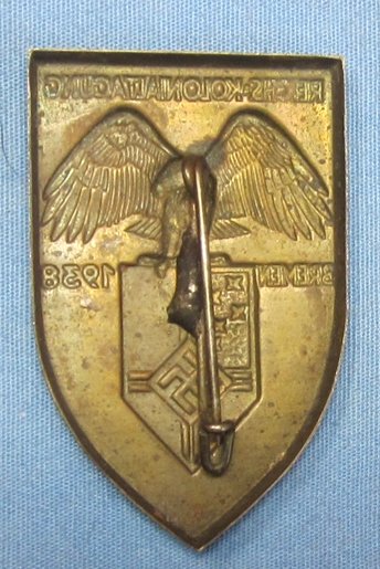 German WWII Colonial Association Tinnie, Bremen 1938 — image 3